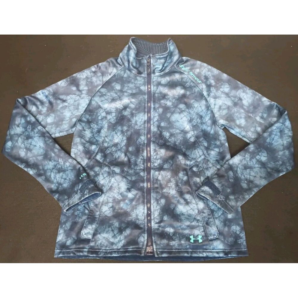 Under Armour Storm Jacket. Blue "Camo". Infrared. Pockets. Ladies Small. EUC